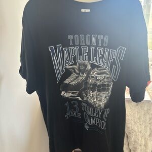 OVO Black Short Sleeve Tee Toronto Maple Leafs